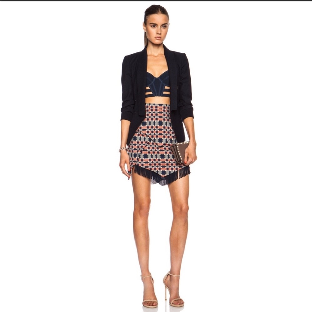 Sass & Bide Talking Voices Fringe Mini Skirt Size 6